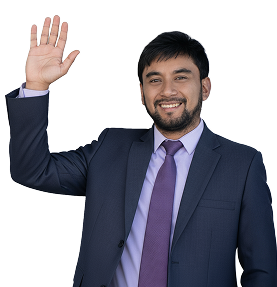 Dr. Oscar Ortiz Regalado saludando